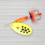 Блешня обертова ZEOX Reactive № 4, 9г, колір 012 Fluo-Black Dot